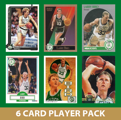 Larry Bird 6 Card Player Pack 2023-24 Hoops Panini Boston Celtics