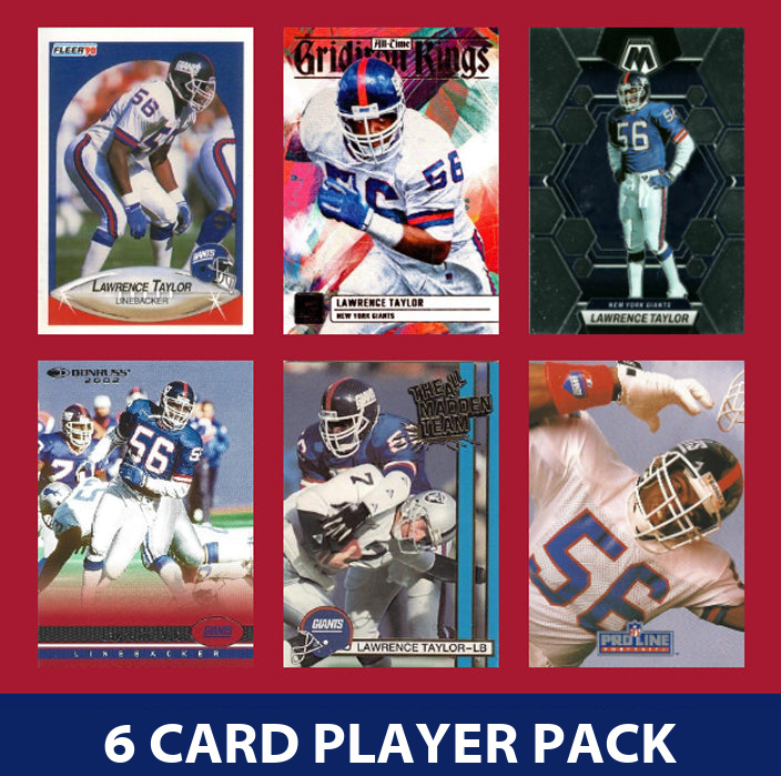 Lawrence Taylor 6 Card Legend Pack 2024 2025 Donruss Topps Panini Score New York Giants