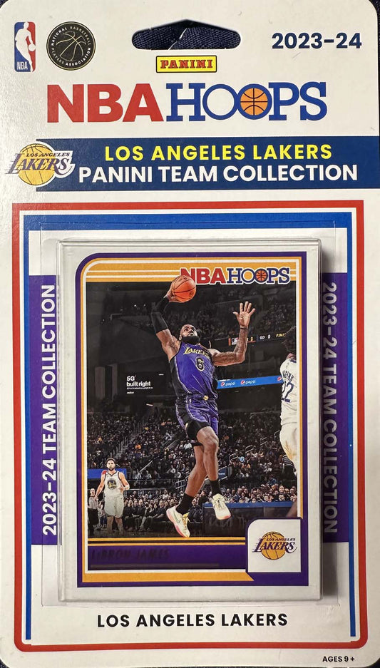 Los Angeles Lakers 2023 2024 Hoops Factory Sealed Team Set LeBron James plaque