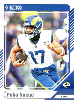 Los Angeles Rams 2025 2024 2023 Team Pack 20 Cards Aaron Donald + 2024 Donruss Team Set Puka Nacua plaque