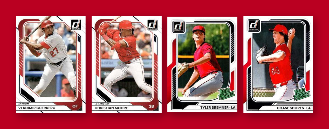 2026 Donruss Baseball Team Set 4 Cards Los Angeles Angels Moore Bremner