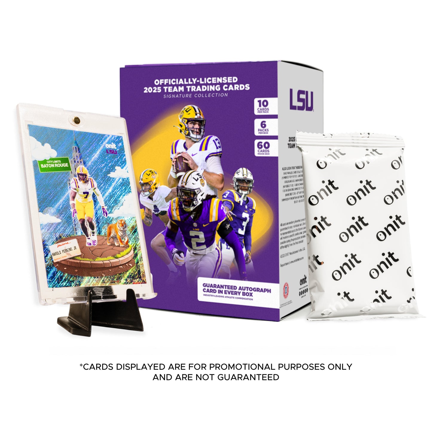 LSU Football 2025 Trading Cards - Platinum Box hand-collated team set