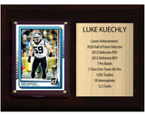 Luke Kuechly Carolina Panthers Hall of Fame Stats Plaque 6x8 1 Card Prizm, Donruss, Score 2024 2025 2026