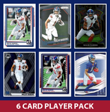 Malik Nabers 6 Card Football Player Pack 2025 Donruss Prizm Select New York Giants