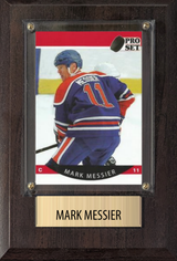 Mark Messier Edmonton Oilers HOF Fan Gift Plaque 4x6 1 Card Upper Deck Parkhurst O-Pee-Chee Topps 2024 2025 2026