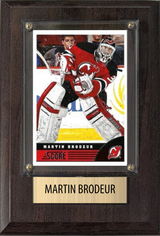 Martin Brodeur New Jersey Devils HOF Fan Gift Plaque 4x6 1 Card Upper Deck Parkhurst O-Pee-Chee Topps 2024 2025 2026