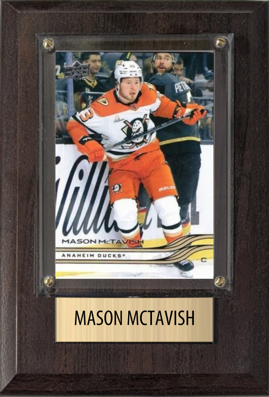 Mason McTavish Anaheim Ducks plaque
