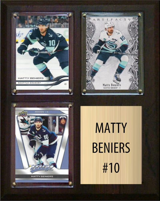 Matty Beniers Seattle Kraken plaque