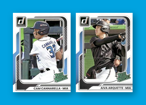 2026 Donruss Baseball Team Set 2 Cards Miami Marlins Arquette Cannarella