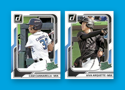 2026 Donruss Baseball Team Set 2 Cards Miami Marlins Arquette Cannarella