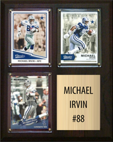 Michael Irvin Dallas Cowboys Hall of Fame Fan Gift Plaque 8x10 3 Cards Prizm, Donruss, Score 2024 2025 2026