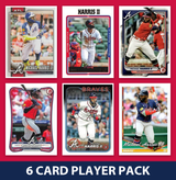 Michael Harris II 6 Card Player Pack 2026 2025 2024 Topps Bowman Atlanta Braves