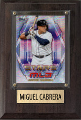 Miguel Cabrera Detroit Tigers 2025 2024 Topps Bowman 4x6 Gift Plaque