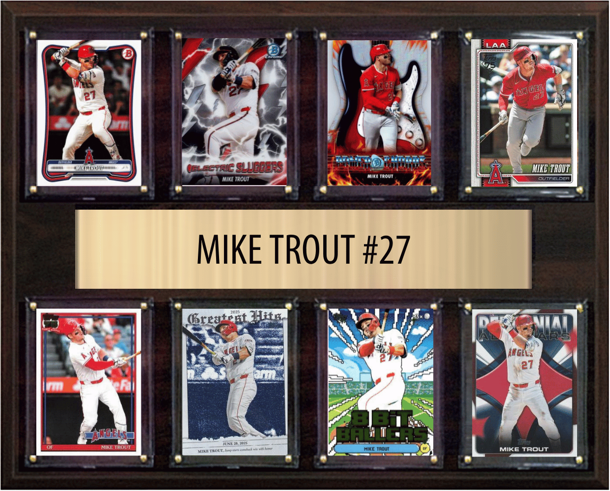 Mike Trout Los Angeles Angels 12x15 plaque
