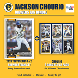 Jackson Chourio Milwaukee Brewers Baseball Fan Bundle - 2026 Topps Series 1 & 2 Team Set + 6 Card Player Pack
