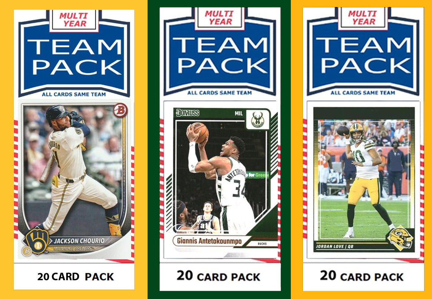 Milwaukee Green Bay City Team Pack Brewers Packers Bucks 2024 2026 2025 Jordan Love Giannis Chourio plaque