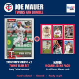 Joe Mauer Minnesota Twins Baseball Fan Bundle - 2026 Topps Series 1 & 2 Team Set + 6 Card Legend Pack