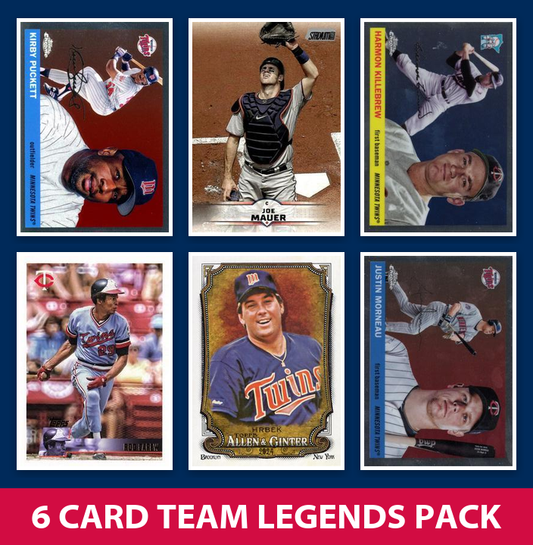 Minnesota Twins 6 Card Legends Pack Topps Bowman Kirby Puckett Mauer