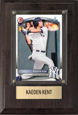 Kaeden Kent New York Yankees Fan Gift Plaque 4x6 1 Card Topps, Bowman 2024 2025 2026