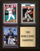 Baltimore Orioles 1983 World Series Champions Fan Gift Plaque 8x10 3 Cards