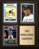 Florida Marlins 2003 World Series Champions Fan Gift Plaque 8x10 3 Cards
