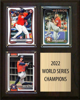 Houston Astros 2022 World Series Champions Fan Gift Plaque 8x10 3 Cards