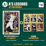 Athletics Legends Baseball Fan Bundle - 2026 Topps Series 1 & 2 Team Set + 6 Card Legends Pack