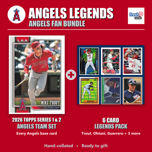 Los Angeles Angels Legends Baseball Fan Bundle - 2026 Topps Series 1 & 2 Team Set + 6 Card Legends Pack