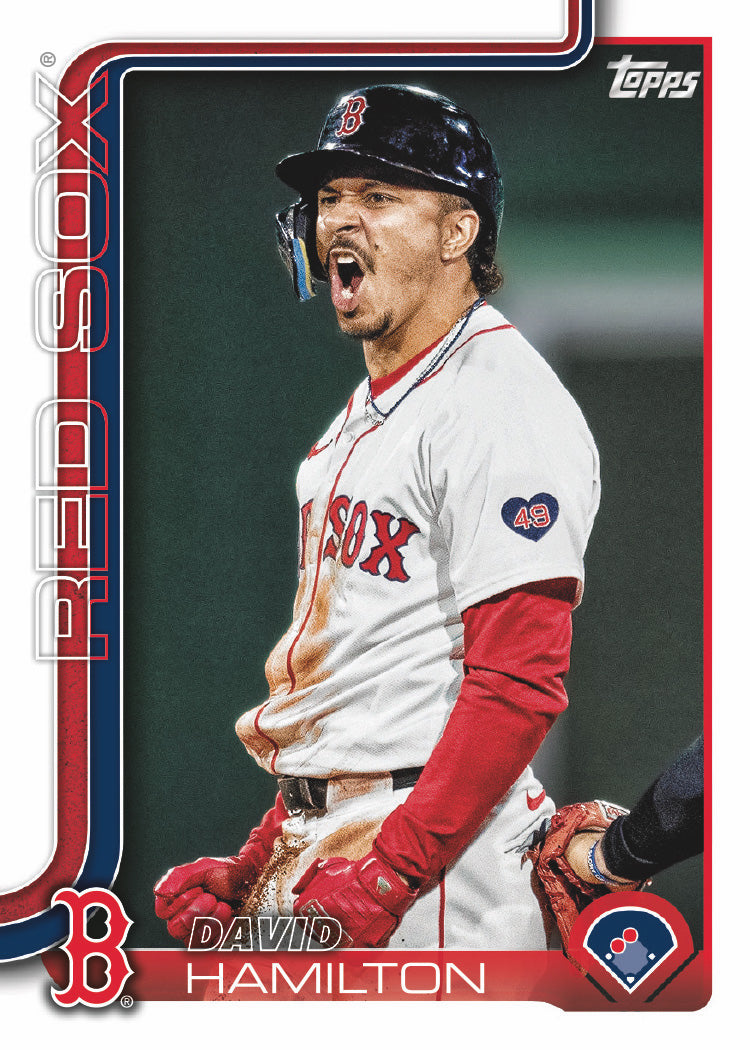 MLB Multiyear Team Pack 20 Cards + 2025 Topps Series 1 Team Set Boston Red Sox plaque
