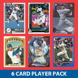 Mookie Betts LA Dodgers 6 Card Player Pack 2025 2024 Topps Bowman
