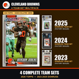 Cleveland Browns Football Team Set Multipack - 2026 Topps + 2025 2024 2023 Donruss - 4 Complete Team Sets - Quinshon Judkins