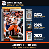Denver Broncos Football Team Set Multipack - 2026 Topps + 2025 2023 Donruss - 3 Complete Team Sets - Bo Nix