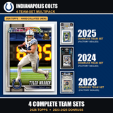 Indianapolis Colts Football Team Set Multipack - 2026 Topps + 2025 2024 2023 Donruss - 4 Complete Team Sets - Tyler Warren