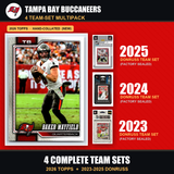 Tampa Bay Buccaneers Football Team Set Multipack - 2026 Topps + 2025 2024 2023 Donruss - 4 Complete Team Sets - Baker Mayfield