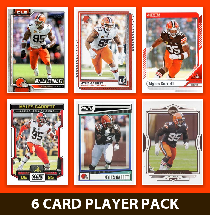 Myles Garrett 6 Card Player Pack 2023 Donruss Panini Score Cleveland Browns