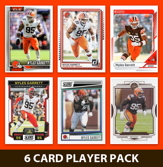 Myles Garrett 6 Card Player Pack 2023 Donruss Panini Score Cleveland Browns