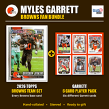 Myles Garrett Cleveland Browns Football Fan Bundle - 2026 Topps Team Set + 6 Card Player Pack