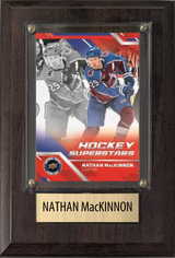 Nathan MacKinnon Colorado Avalanche Fan Gift Plaque 4x6 1 Card Upper Deck, Parkhurst, O-Pee-Chee, Topps 2024 2025 2026