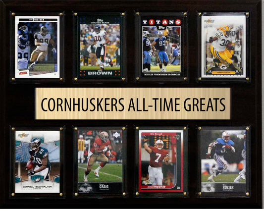 Nebraska Cornhuskers Plaque 8 Cards