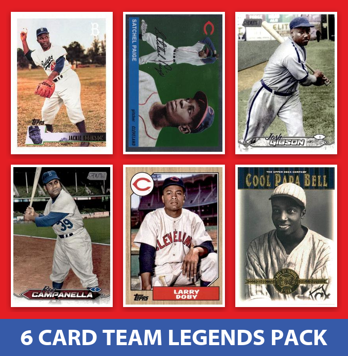 Negro League Legends 6 Card MLB  Pack 2025 2024 Topps Bowman Paige Josh Gibson Jackie