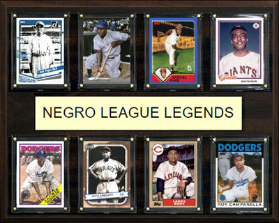 Negro League Legends Plaque 8 Cards Josh Gibson Satchel Paige Jackie Robinson Doby hand-collated team set