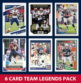 New England Patriots 6 Card Legends Pack Donruss Topps Panini Tom Brady Gronk