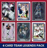 New York Giants 6 Card Legends Pack Donruss Topps Panini LT Eli Manning Strahan