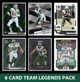 New York Jets 6 Card Legends Pack Donruss Topps Panini Joe Namath Revis