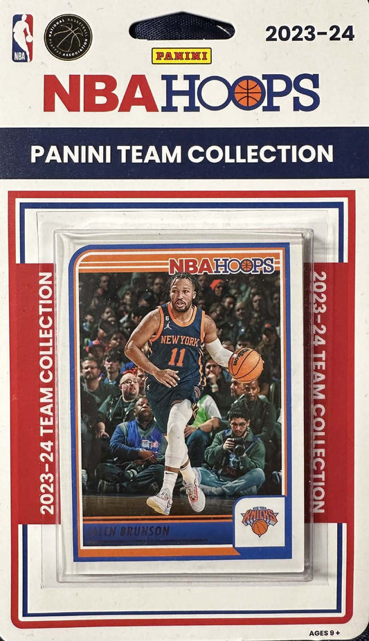 New York Knicks 2023 2024 Hoops Factory Sealed Team Set Jalen Brunson plaque