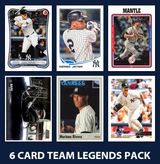 New York Yankees 6 Card Legends Pack Topps Bowman Jeter Mantle Aaron Judge