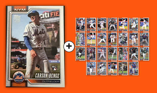2026 Topps New York Mets Team Set + Carson Benge Exclusive Rookie #699 (27 Cards)