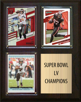 Tampa Bay Buccaneers Super Bowl LV Champions Fan Gift Plaque 8x10 3 Cards