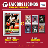 Atlanta Falcons Legends Football Fan Bundle - 2026 Topps Team Set + 6 Card Legends Pack