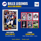 Buffalo Bills Legends Football Fan Bundle - 2026 Topps Team Set + 6 Card Legends Pack